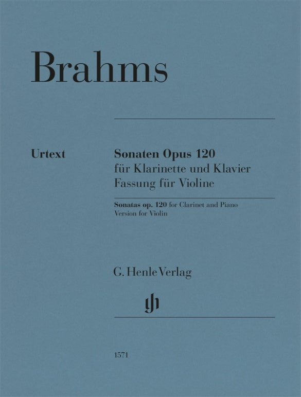 Brahms: Clarinet Sonatas, Op. 120 (Version for Violin & Piano)