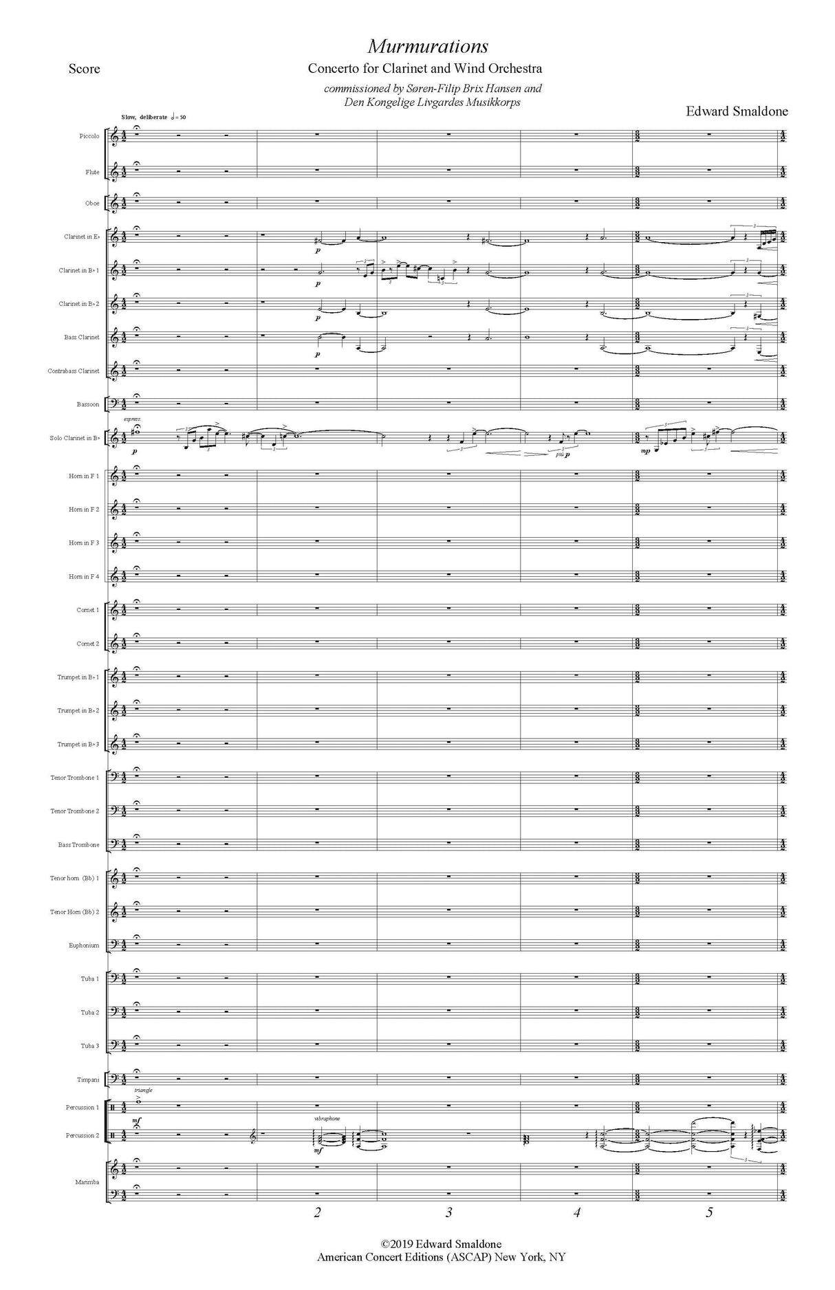 Smaldone: Murmurations - Concerto for Clarinet and Wind Orchestra