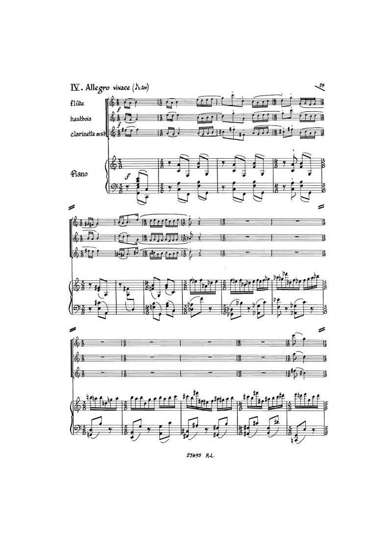 Damase: Quartet for Flute, Oboe, Clarinet & Piano