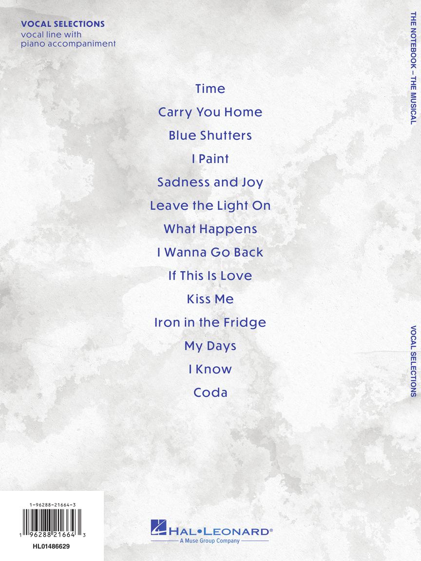 The Notebook – The Musical - Vocal Selections