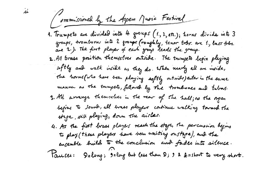 Bolcom: Fanfare - Converging on the Mountain