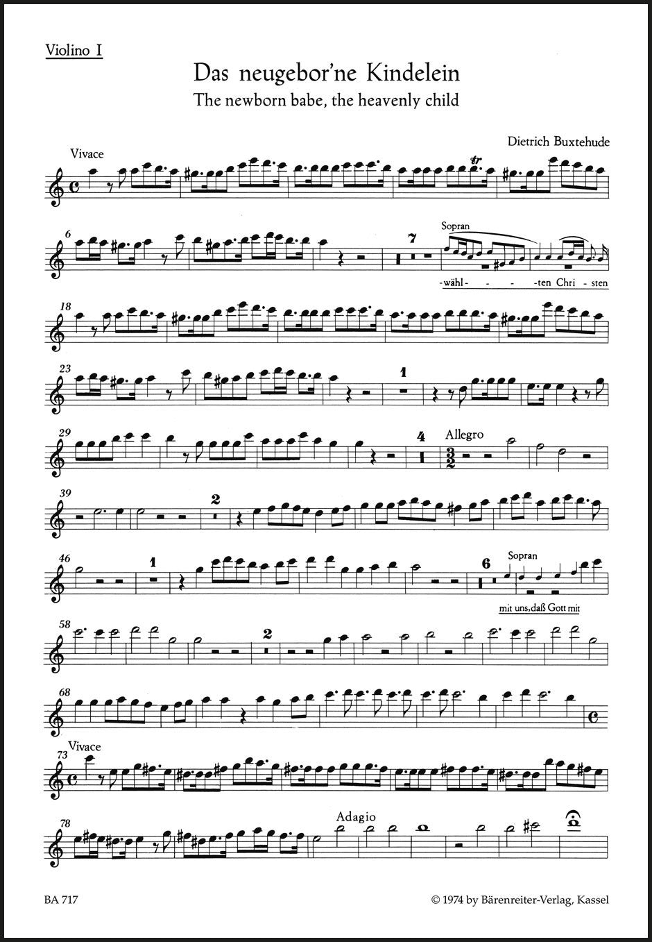 Buxtehude: Das newgebohrne Kindelein, BuxWV 13