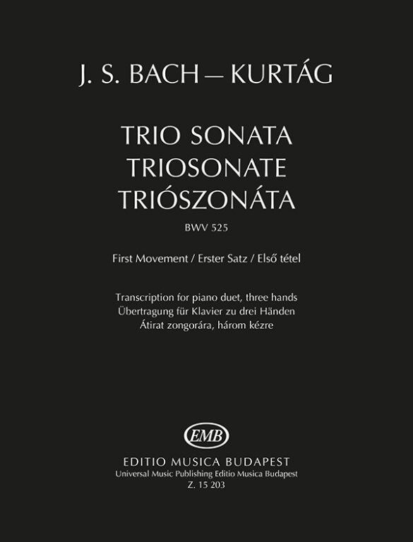 Bach-Kurtág: First Movement of Trio Sonata, BWV 525 (arr. for piano 4-hands)