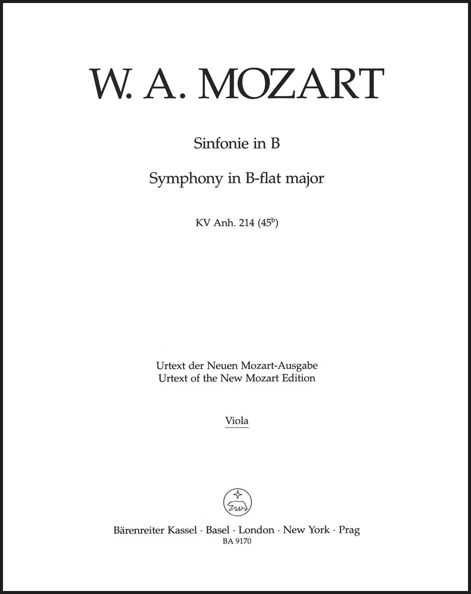 Mozart: Symphony in B-flat Major, K. Anh. 214 (45b)
