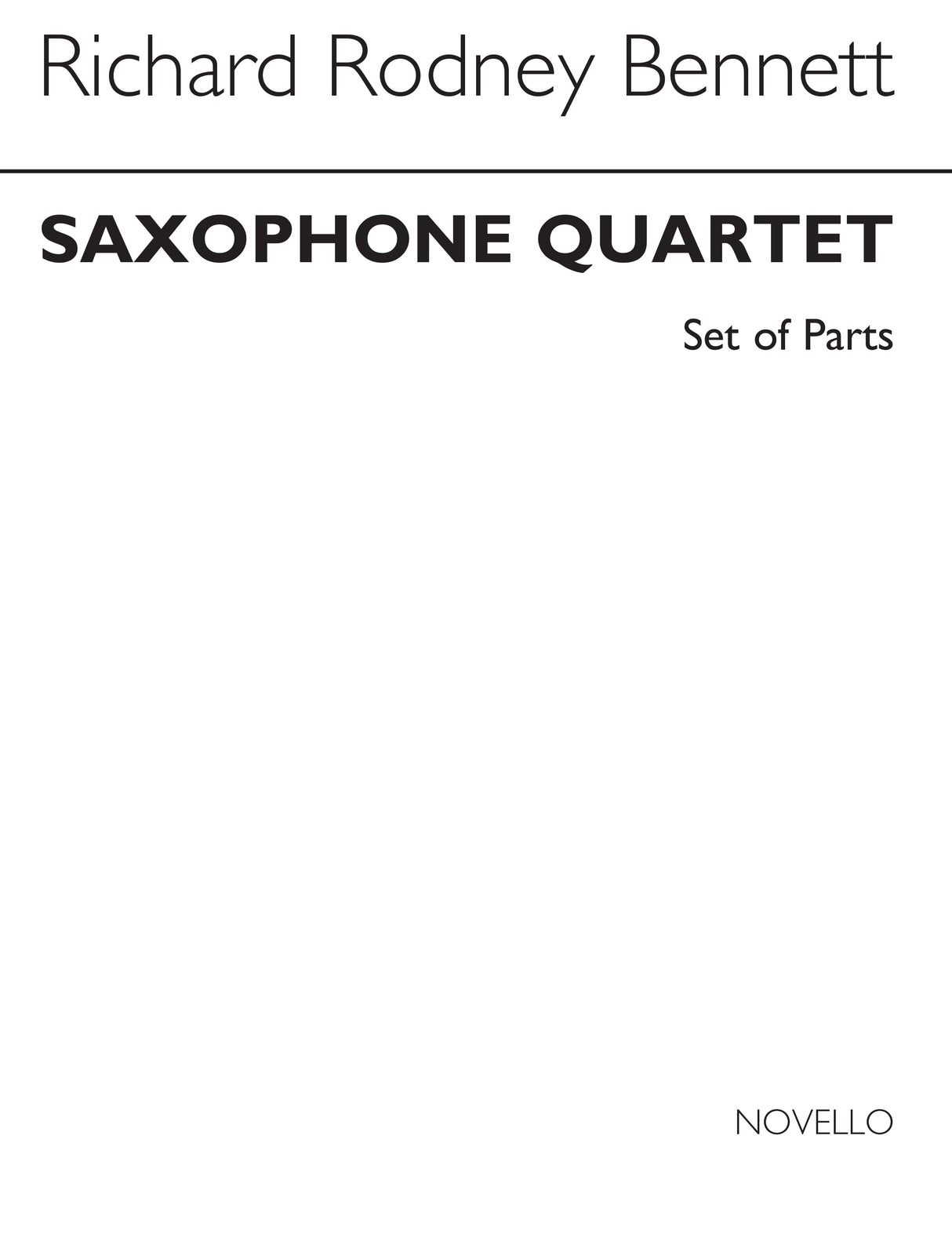 Bennett: Saxophone Quartet