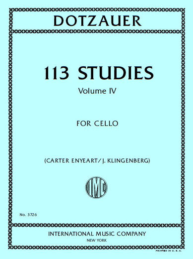 Dotzauer: 113 Studies for Cello - Volume 4