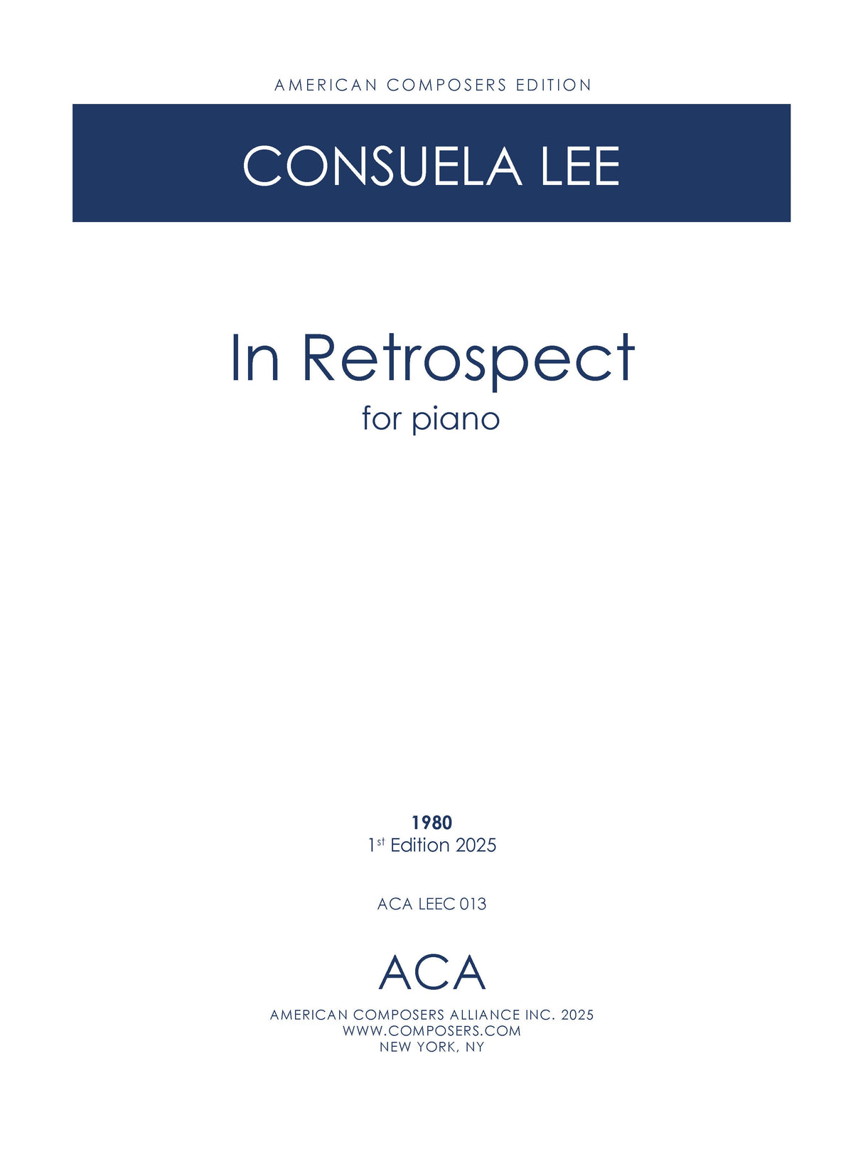 C. Lee: In Retrospect
