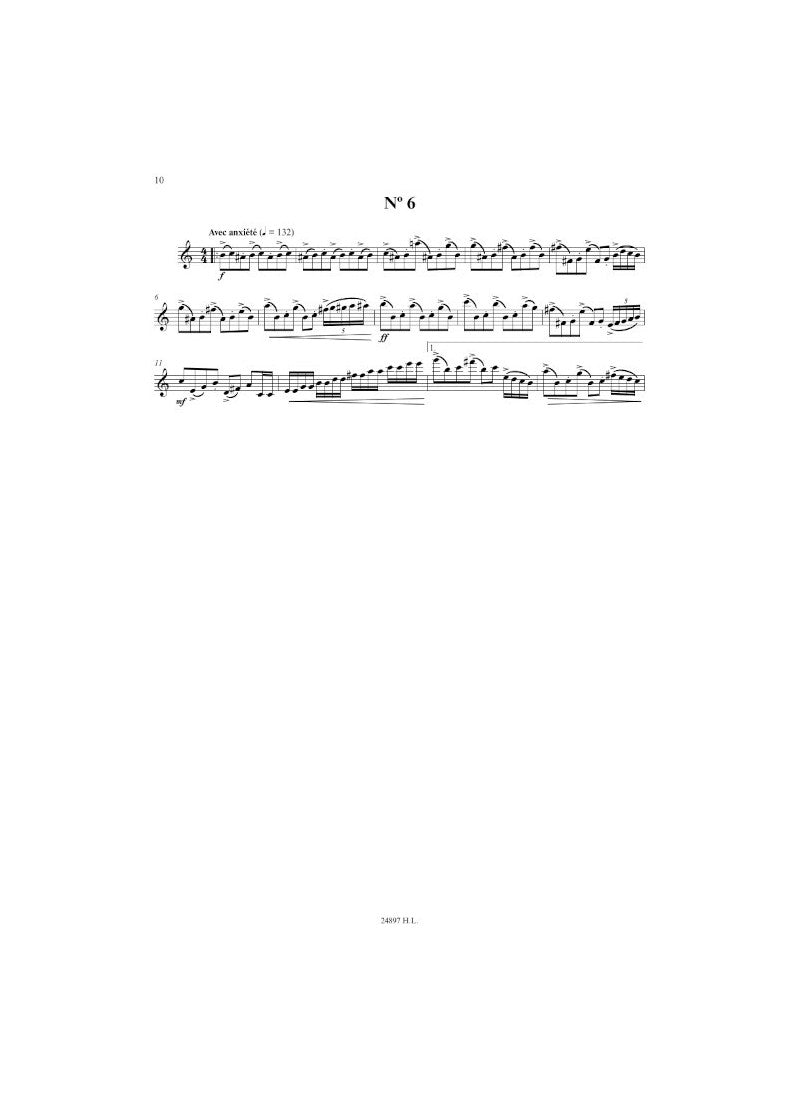 Piazzolla: Tango Etudes (for flute or violin solo)