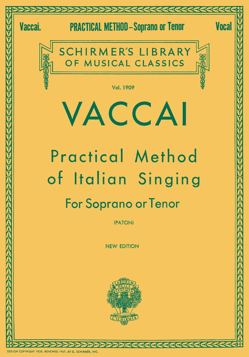 Vaccai: Practical Method of Italian Singing