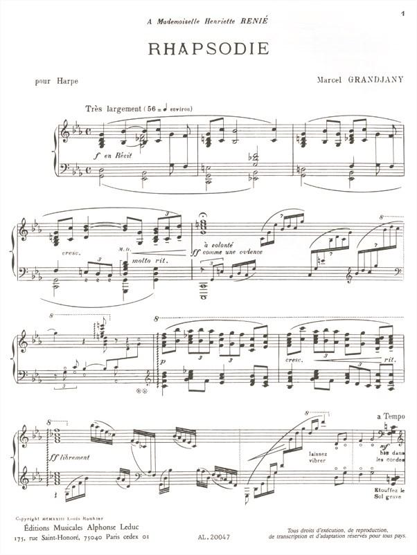 Grandjany: Rhapsodie