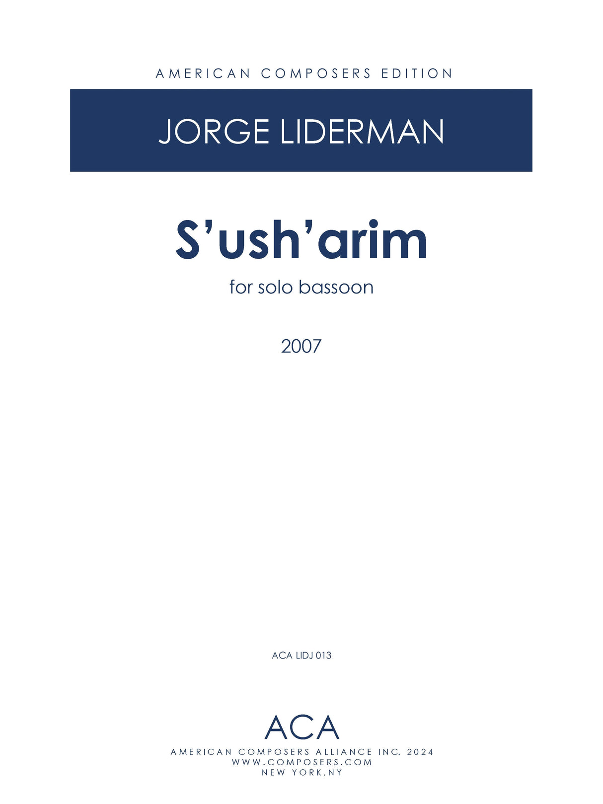 Liderman: S'ush'arim