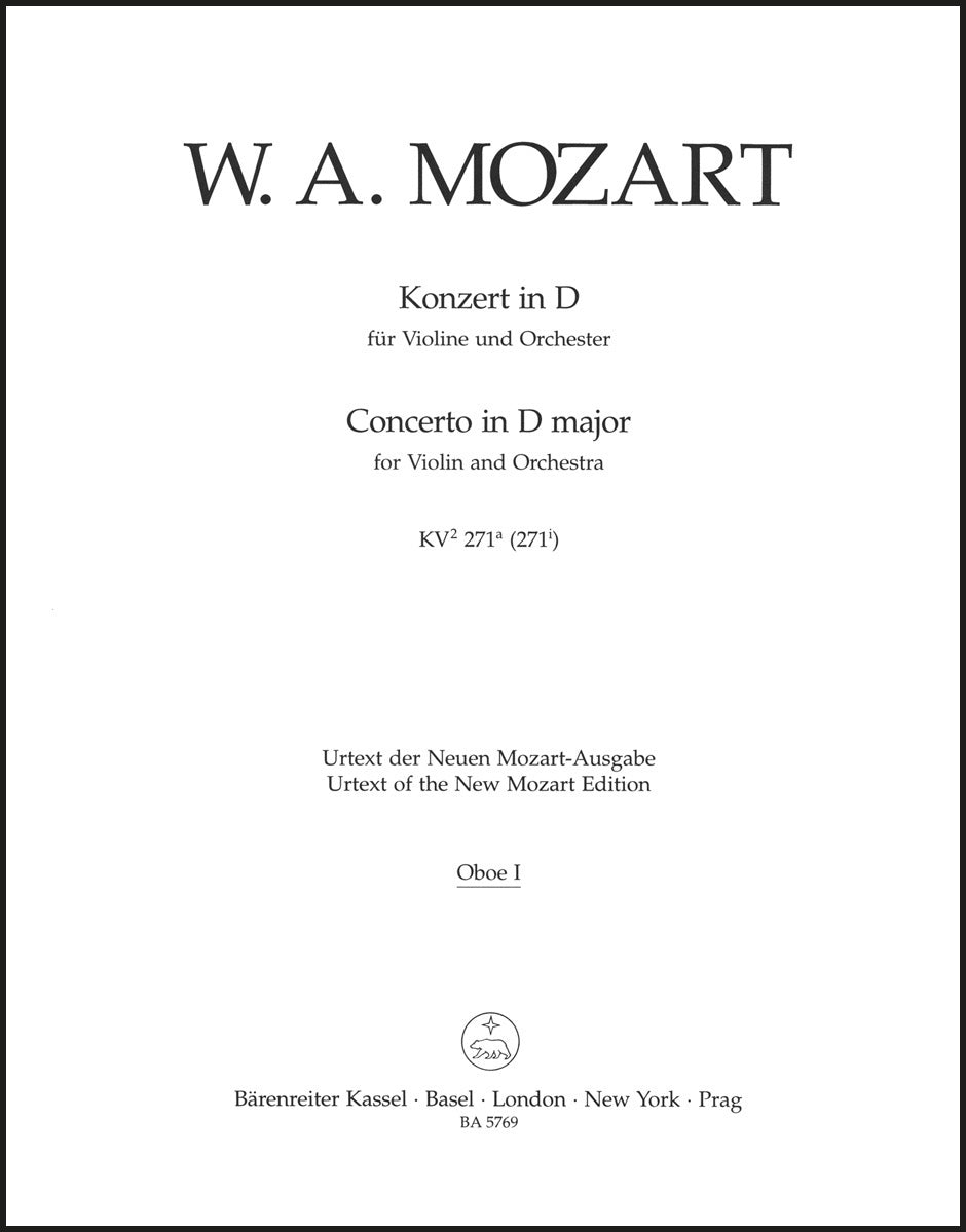 Mozart: Violin Concerto in D Major, K. 271a/271i