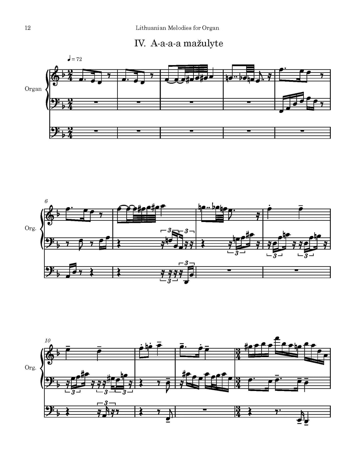 Davidson: Lithuanian Melodies for Organ