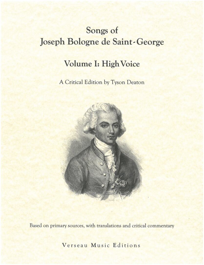 Songs of Joseph Bologne de Saint-George - Volume 1 (High Voice)