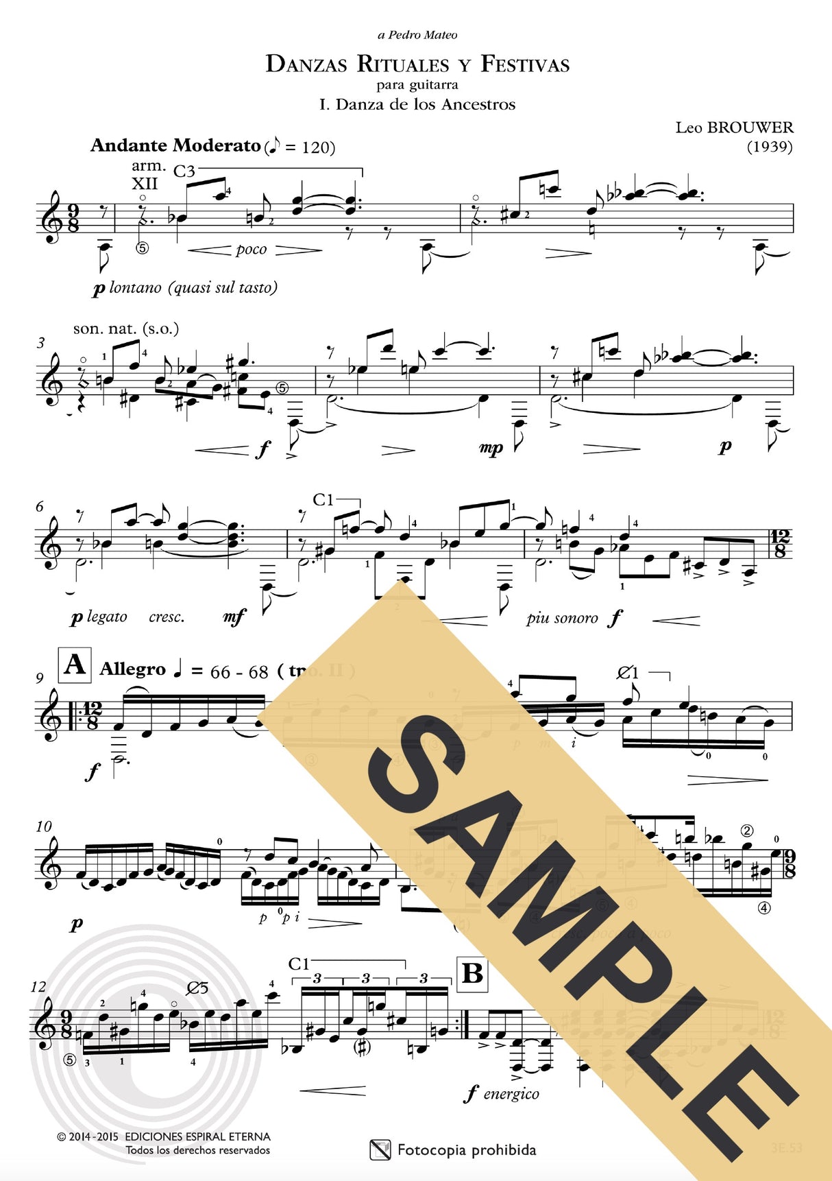 Brouwer: Danzas rituales y festivas - Volume 2