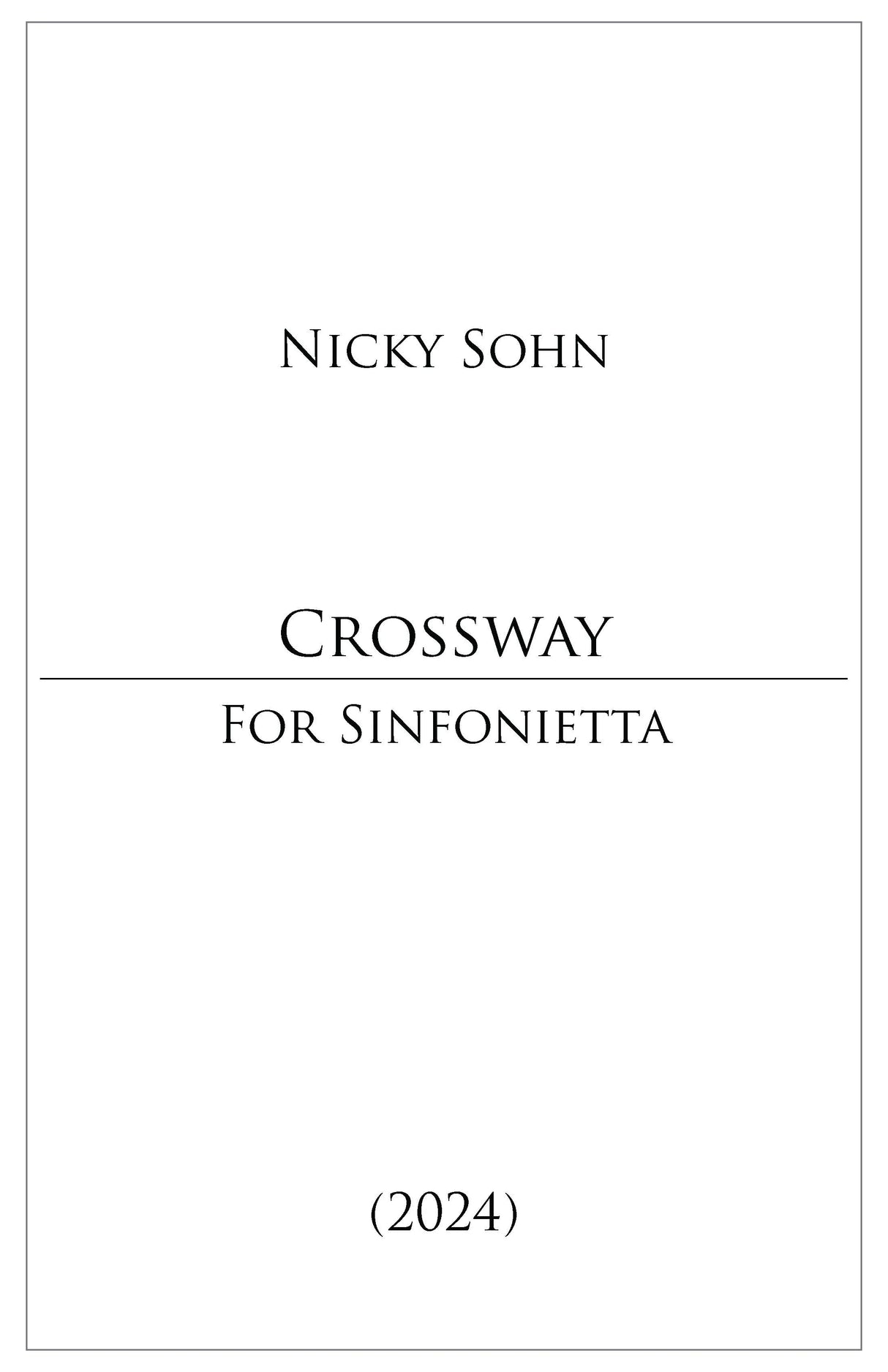 Sohn: Crossway