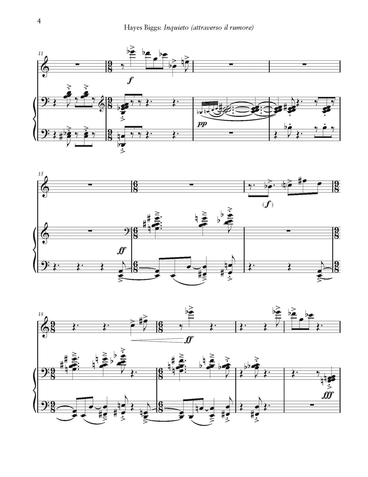 H. Biggs: Inquieto (attraverso il rumore)