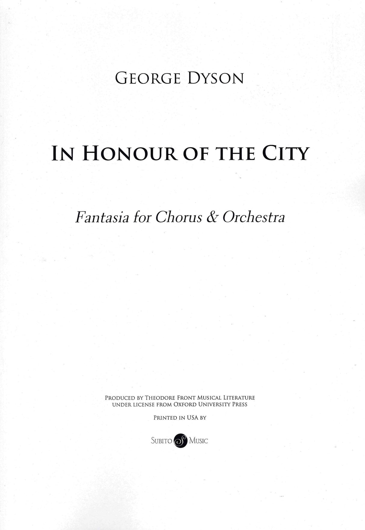 Dyson: In Honour of the City