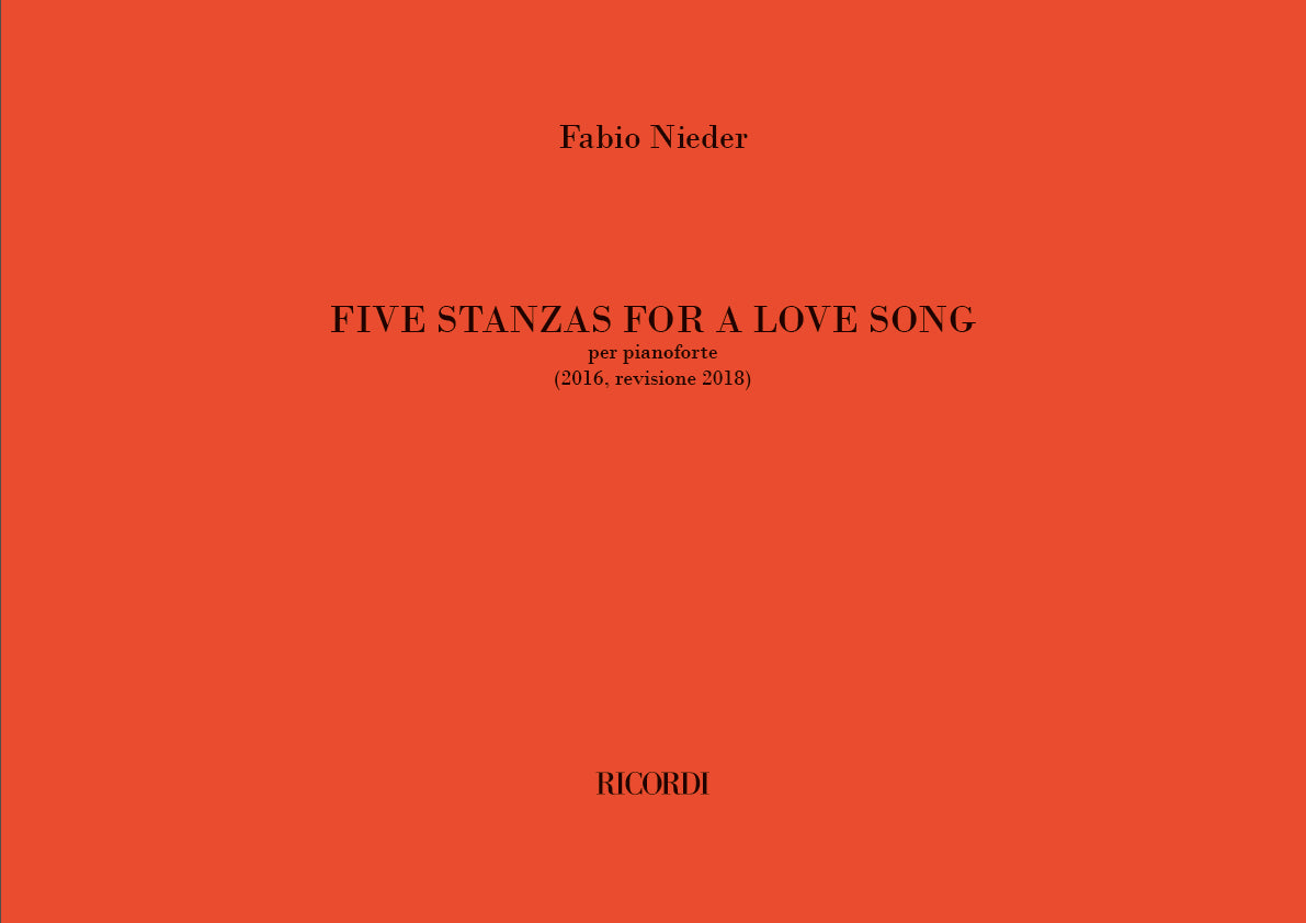 Nieder: Five stanzas for a love song
