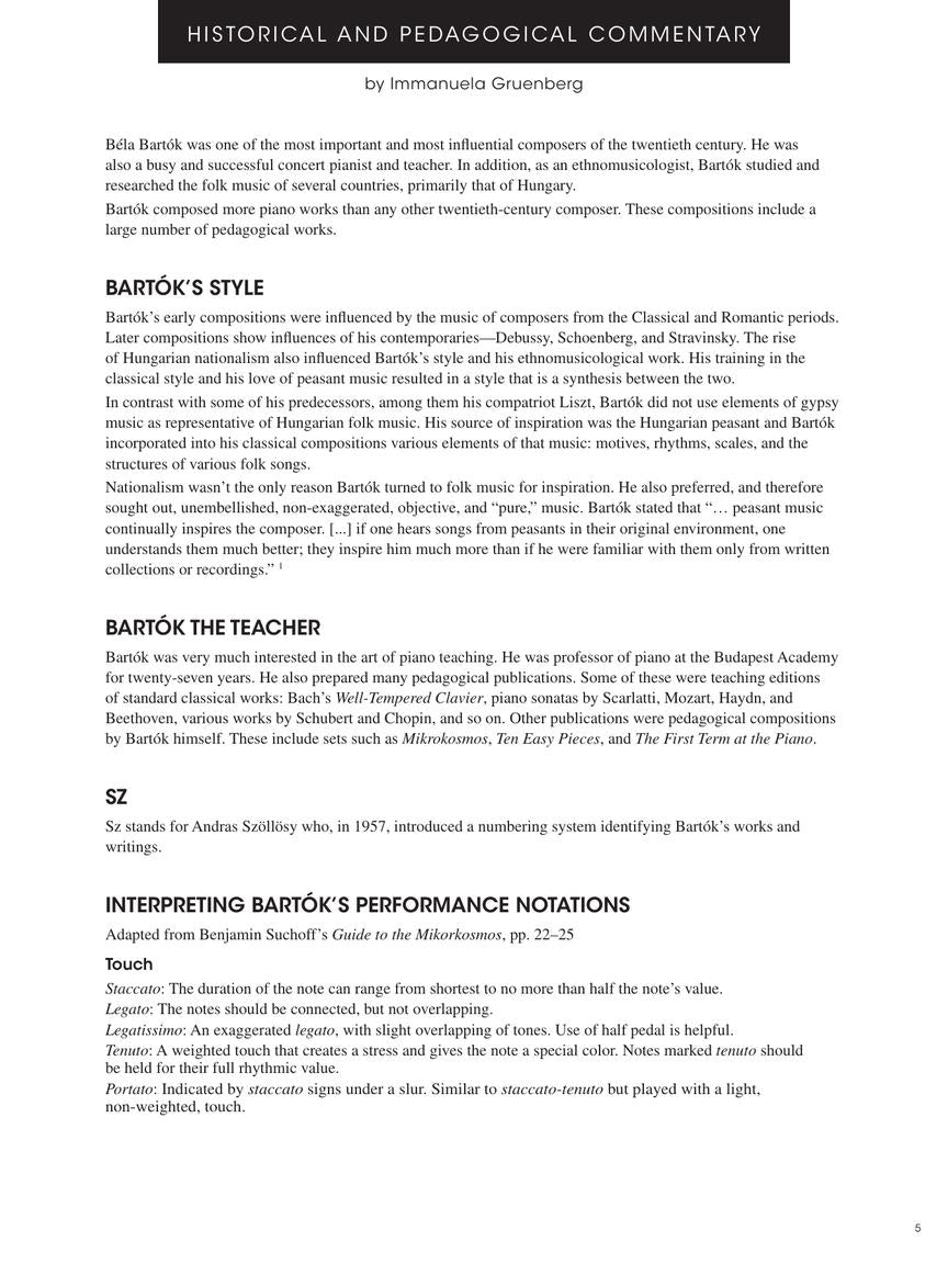 Bartók: First Term at the Piano