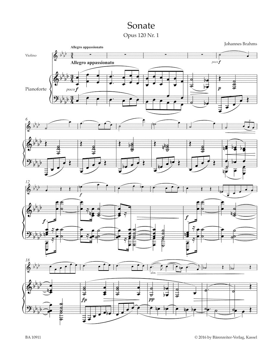 Brahms: Sonatas, Op. 120 (violin version)