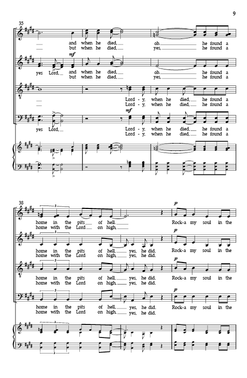 Rock-a My Soul (arr. SATB choir)