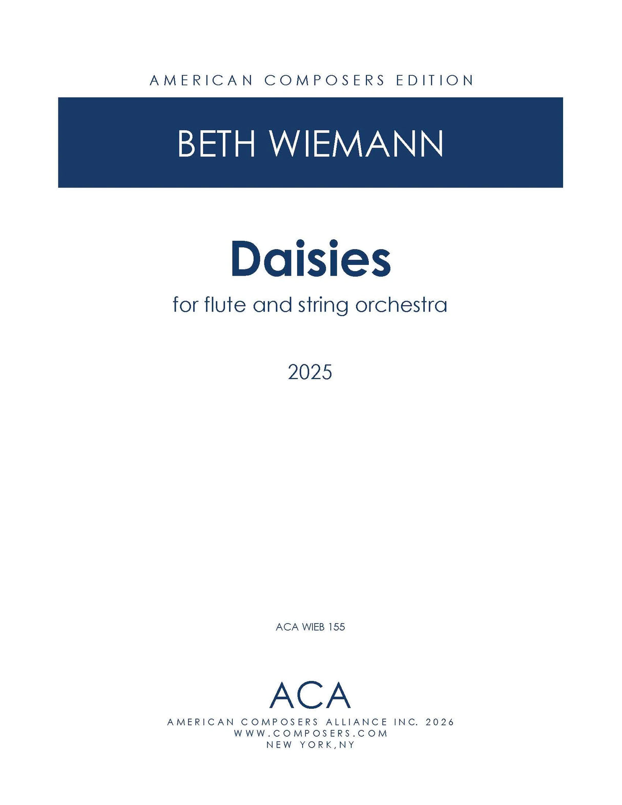 Wiemann: Daisies (Version for Flute & String Orchestra)