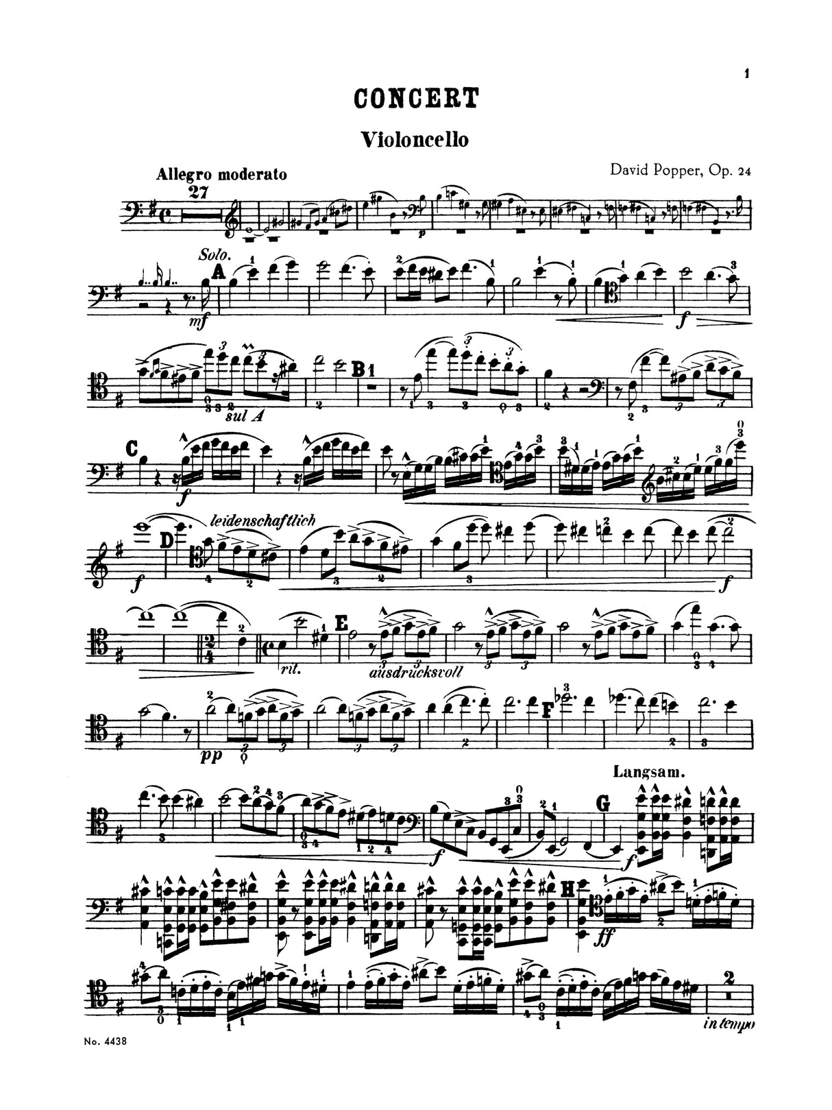 Popper: Cello Concerto in E Minor, Op. 24