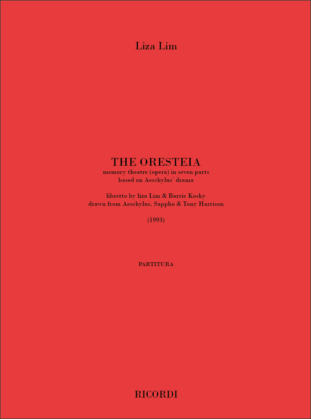 Lim: The Oresteia