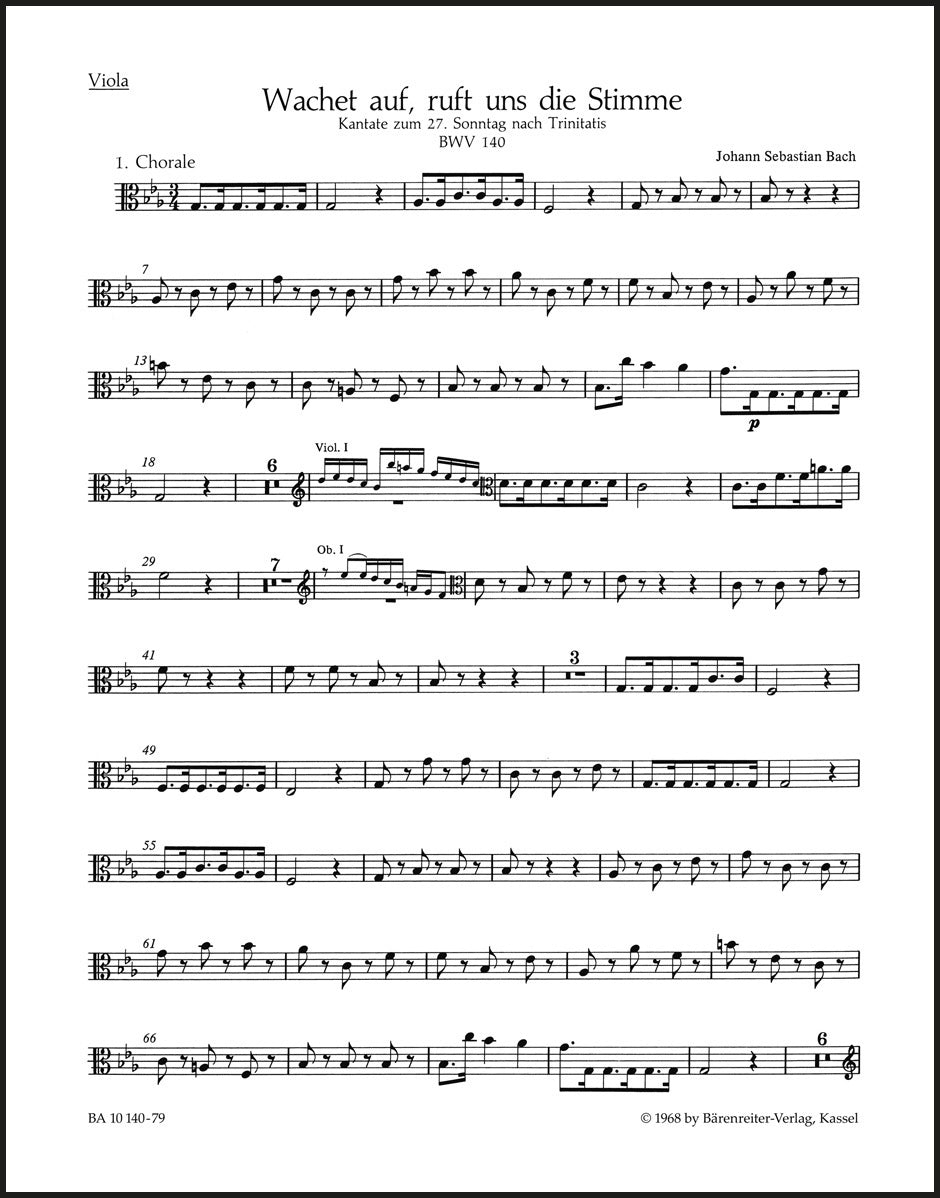 Bach: Wachet auf, ruft uns die Stimme, BWV 140