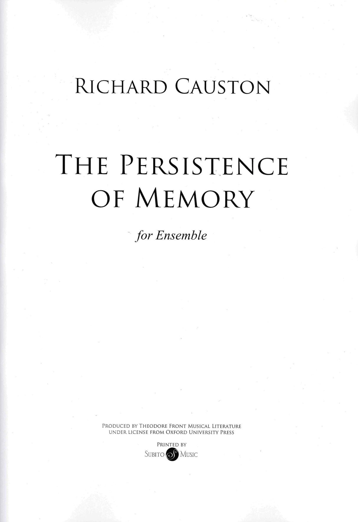 Causton: The Persistence of Memory