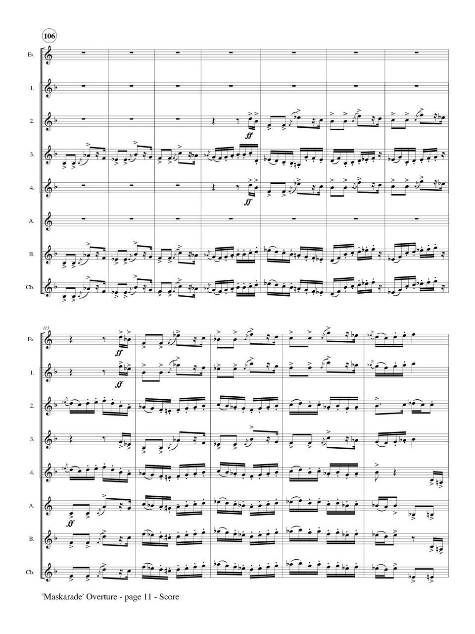 Nielsen: Overture to Maskarade (arr. for clarinet choir)