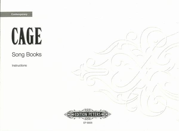Cage: Song Books - Volume 3 (Instructions)