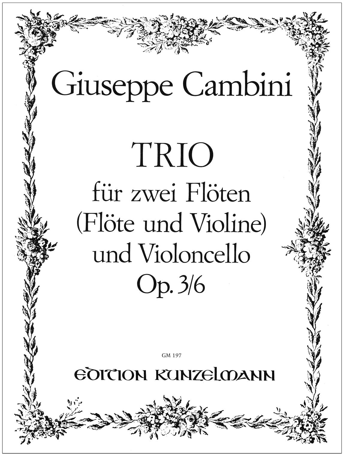 Cambini: Trio in A Major, Op. 3, No. 6