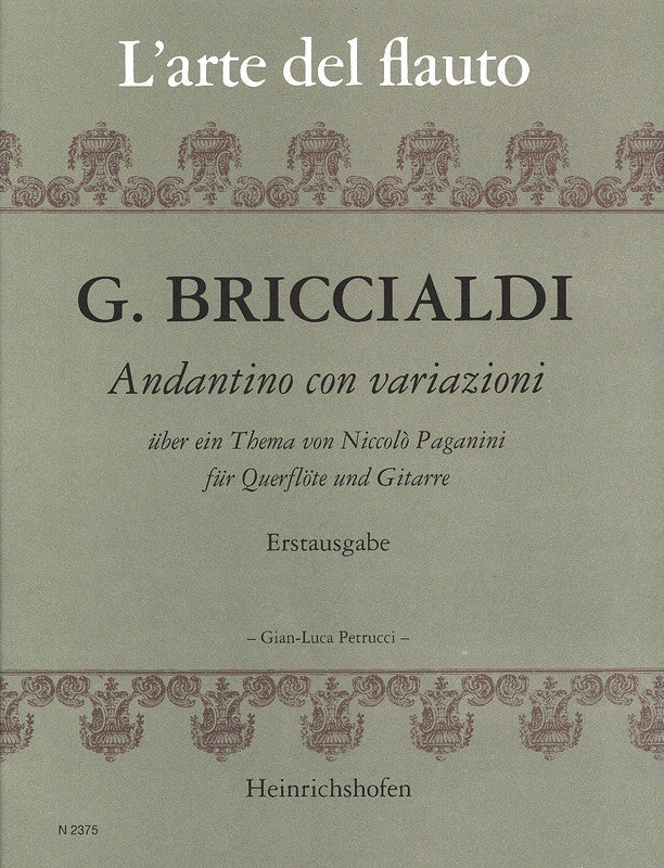 Briccialdi: Andantino and Variations on a Theme by Paganini