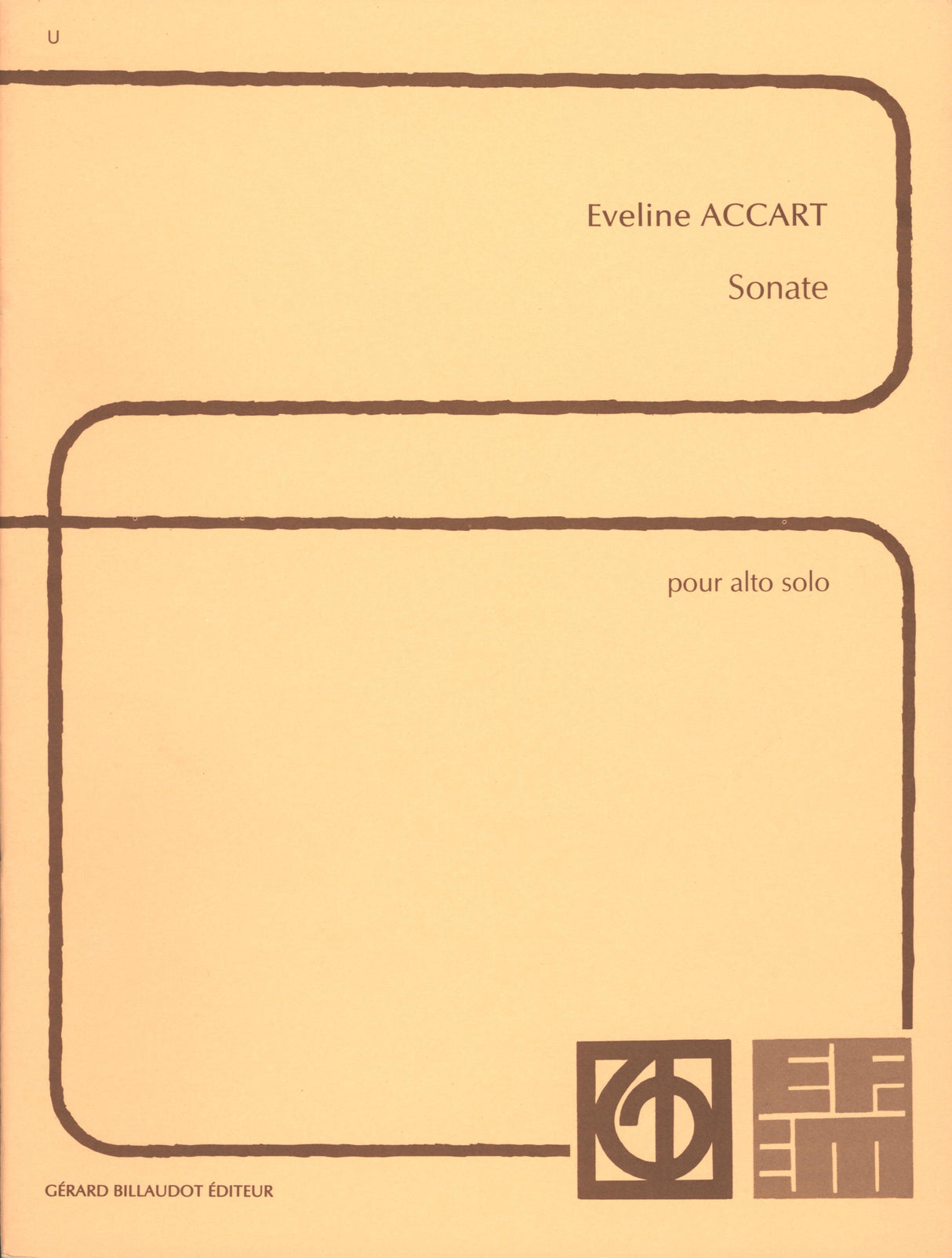 Accart: Sonata for Solo Viola