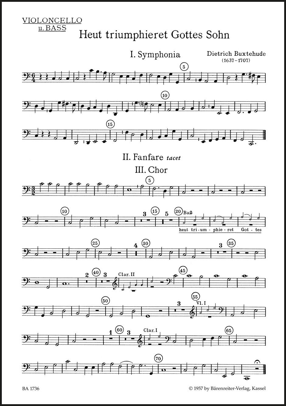 Buxtehude: Heut triumphieret Gottes Sohn, BuxWV 43 - Easter Cantata