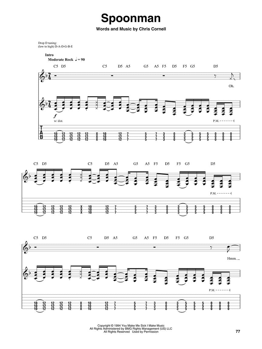 Soundgarden Guitar Play-along