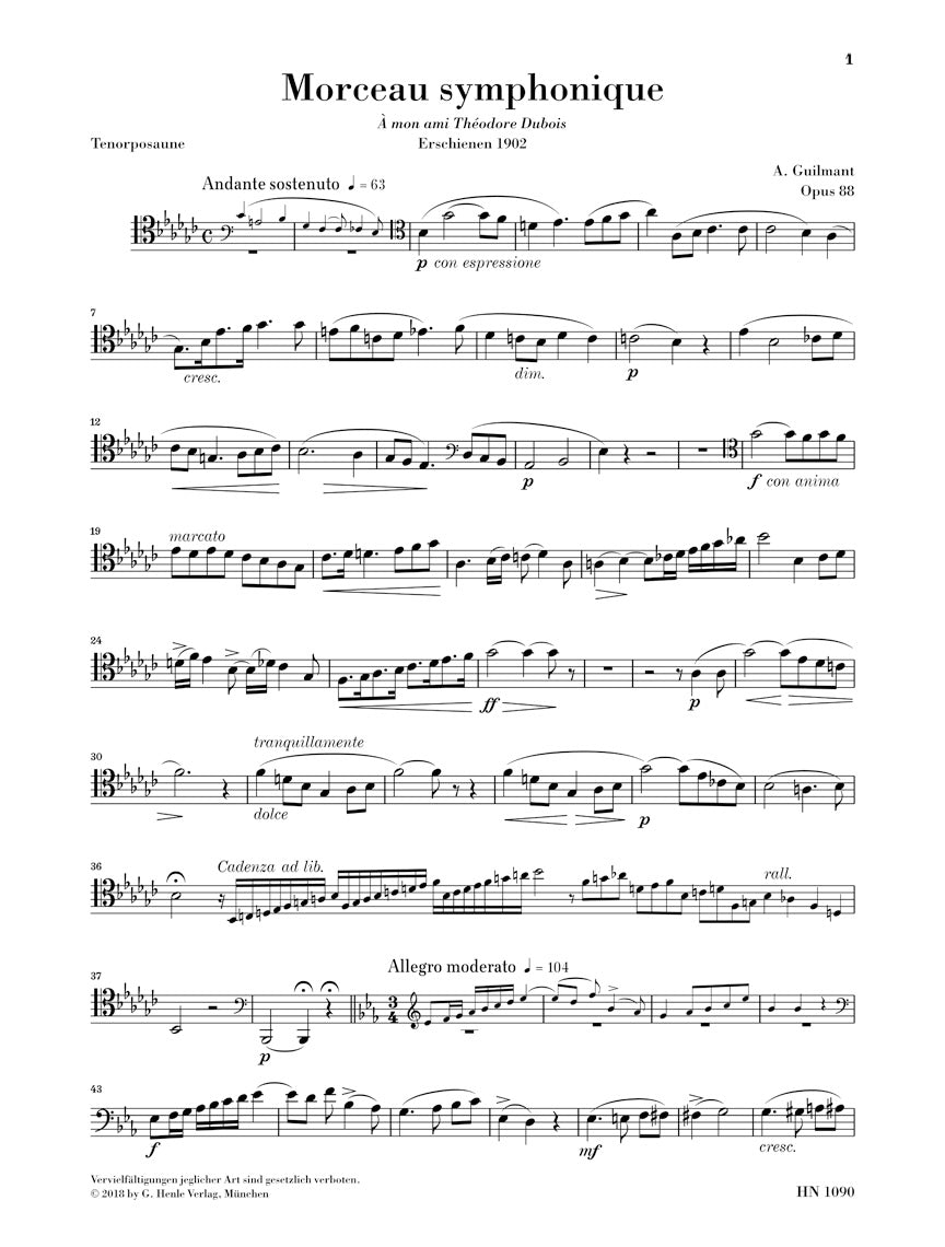 Guilmant: Morceau symphonique, Op. 88 and Morceau de lecture