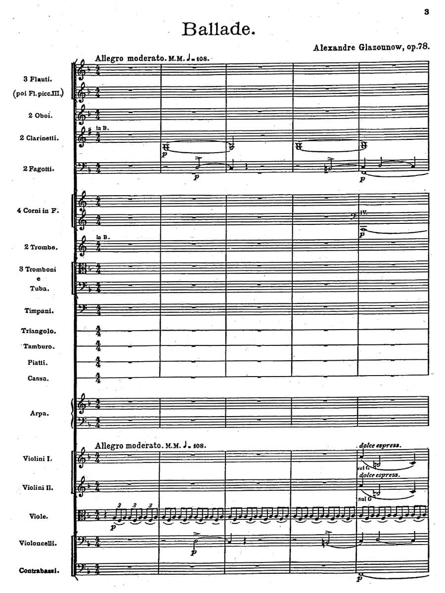 Glazunov: Ballad in F Major, Op. 78