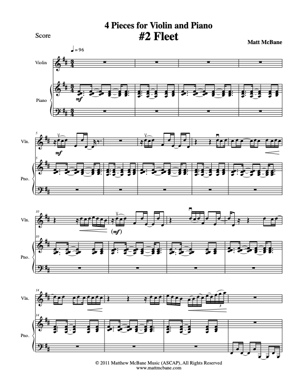 McBane: Four Pieces for Violin and Piano
