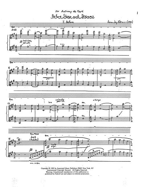 Kernis: Before Sleep and Dreams