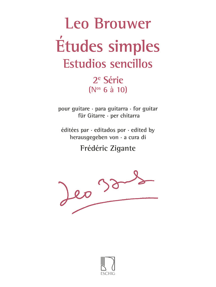 Brouwer: Estudios sencillos – Volume 2 (Nos. 6-10)