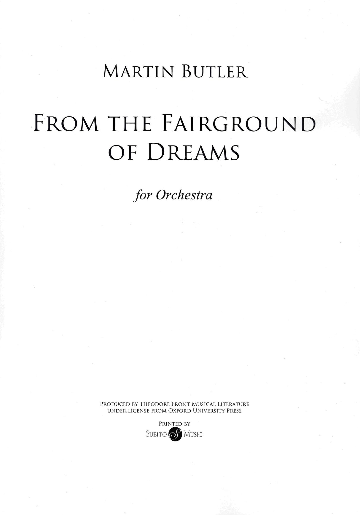 Butler: From the Fairground of Dreams