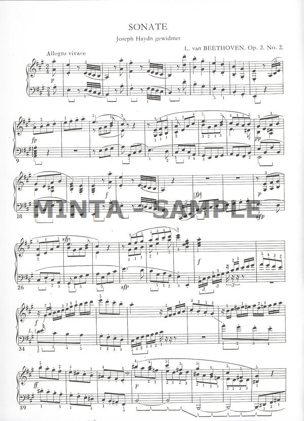 Beethoven: Piano Sonata No. 2 in A Major, Op. 2, No. 2.