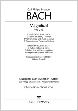C.P.E. Bach: Magnificat, BR-CPEB E 4, Wq. 215