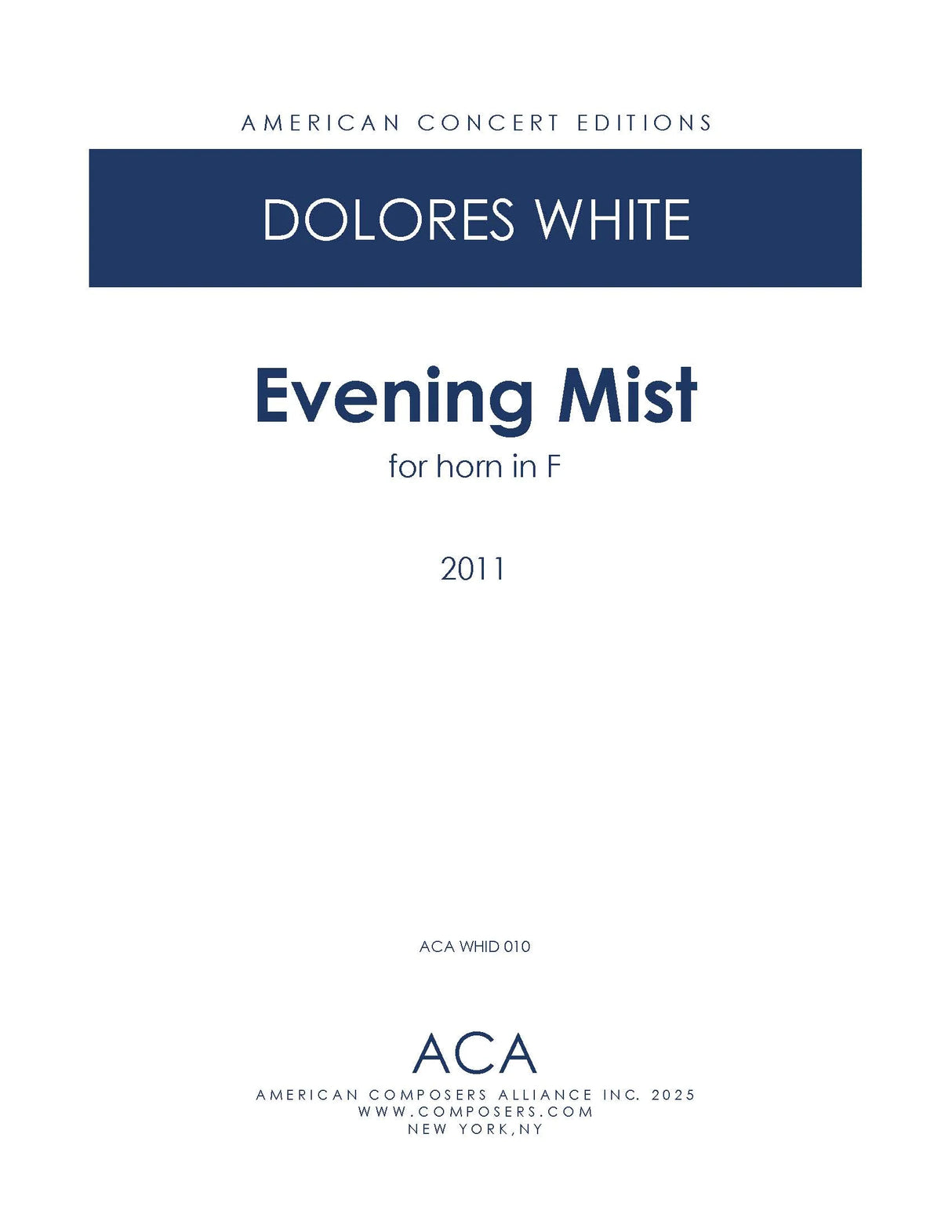 White: Evening Mist