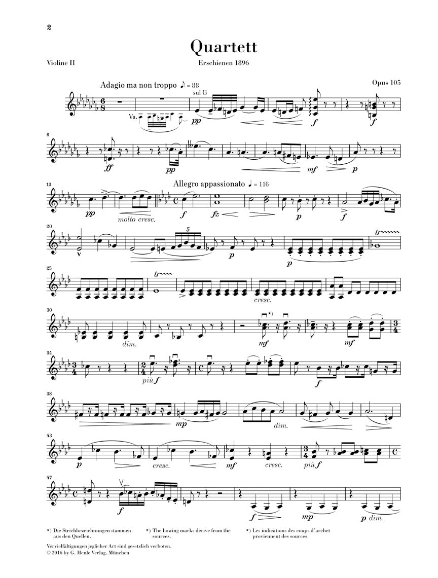 Dvořák: String Quartet No. 14 in A-flat Major, Op. 105