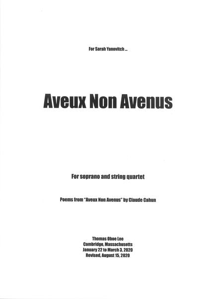 T.O. Lee: Aveux Non Avenus