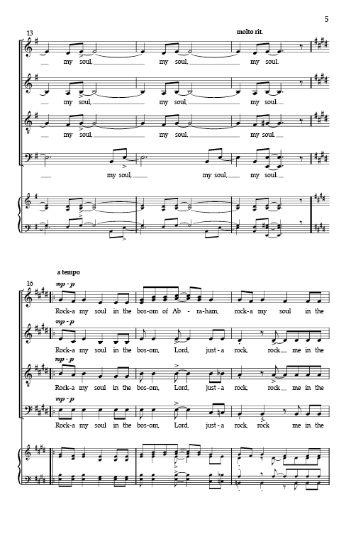 Rock-a My Soul (arr. SATB choir)